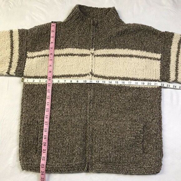 Alpaca Connection Womens Long Sleeve Cardigan Sweater Zip Front Size Medium - Picture 8 of 11